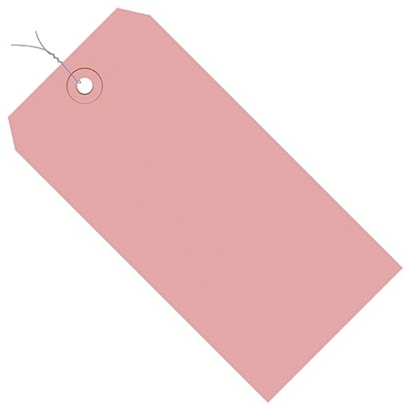 Bsc Preferred 6 1/4 x 3 1/8'' Pink 13 Pt. Shipping Tags - Pre-Wired, 1000PK BUY00015765